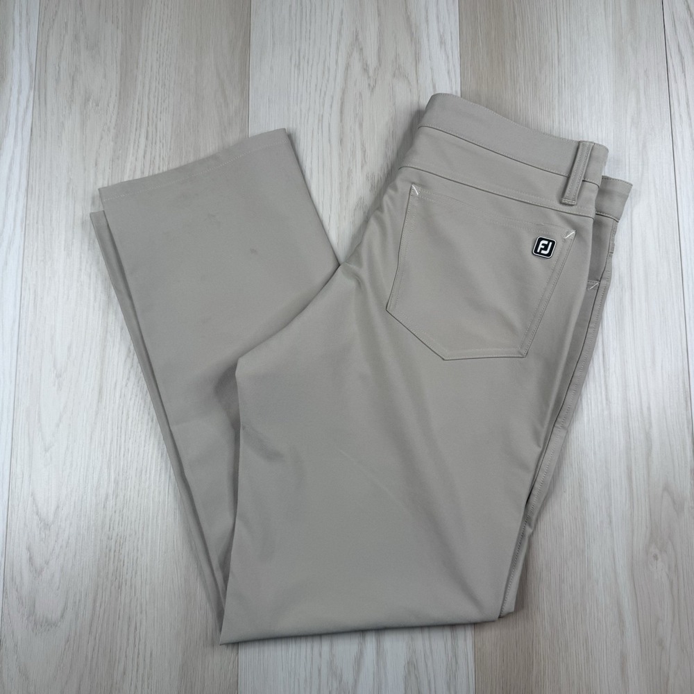 FootJoy Golf Pants Athletic Fit Performance Chinos Beige Men's Size 32x30